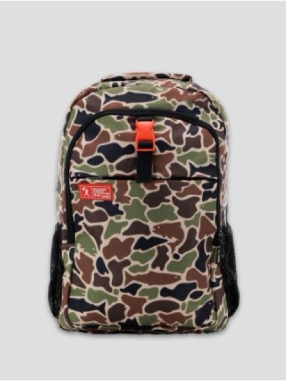 Angler Camo No Fear Cap Clip Backpack Baseballism